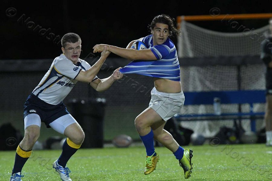 Wheaton Men\'s Rugby vs Mass Maritime.  Photo by Keith Nordstrom